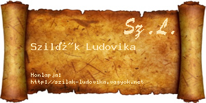 Szilák Ludovika névjegykártya